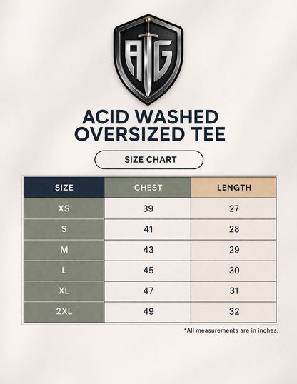 Awesome God | Acid Washed Oversized Tee | 240 GSM